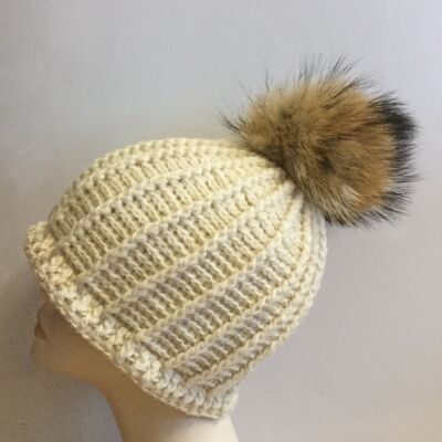 Woolly Pom Pom Hat - With