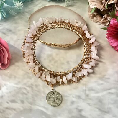 Zodiac Gemstone Delicate Bracelet - Libra