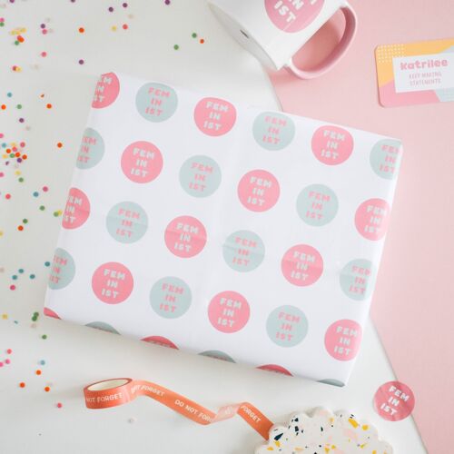 Feminist Print Gift Wrapping Paper