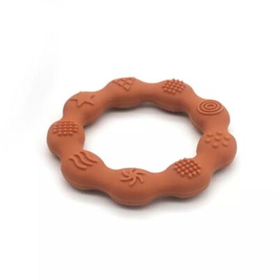 Silicone teether wave - Rust