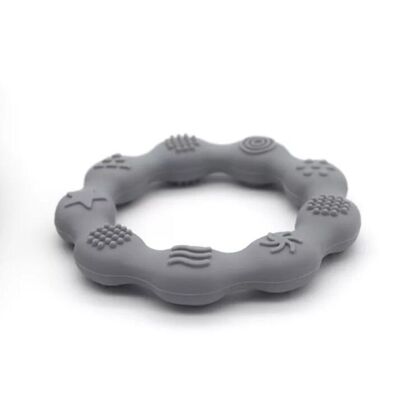 Silicone teether wave - Gray
