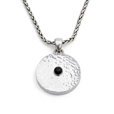 Hypnos Mudgara hammered silver pendant