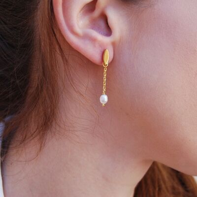 Ohrringe aus Sterlingsilber mit Perlen