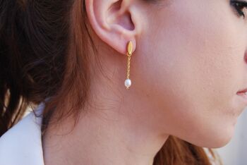 Boucles d'oreilles en argent sterling avec perles 1