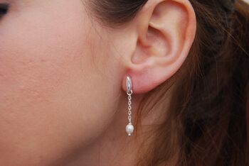 Boucles d'oreilles en argent sterling avec perles 4