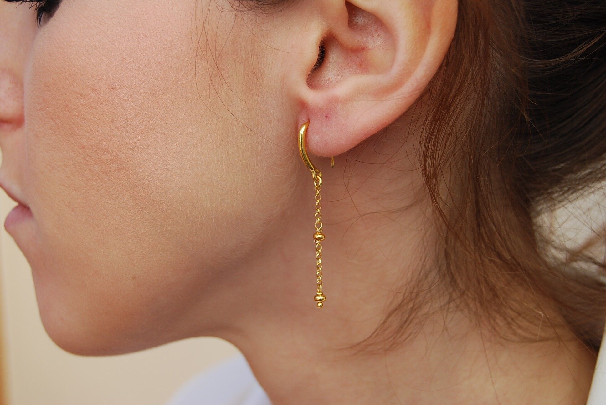 Orecchini lunghi in argento 925 con catena