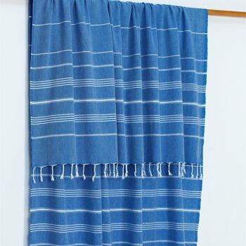 Couvertures de Plage Hammam Trendy XL, 190 x 210 cm| Bleu royal 1