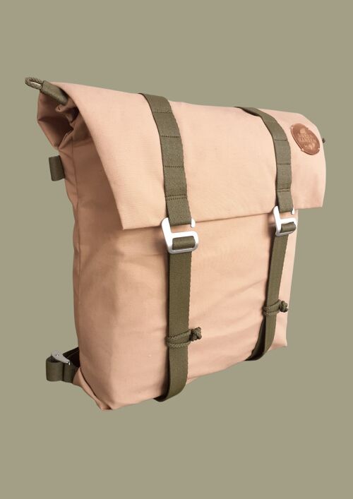 Rolltop & Schultasche eco hemp »beach« sand –schilf grün - wasserabweisend