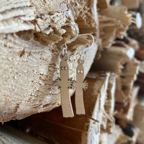 Wooden Moomin Earrings - Hattifatteners