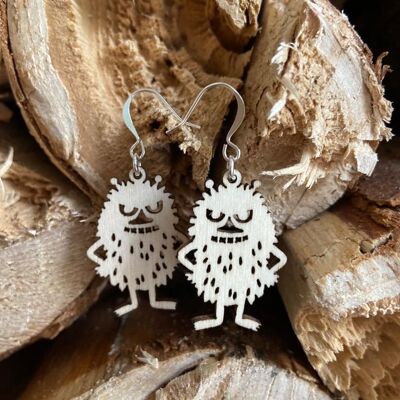 Wooden Moomin Earrings - Stinky