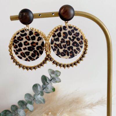 "GRAOU" earrings - Brown