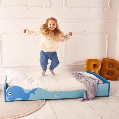 Montessori Floor Bed Blue Whale