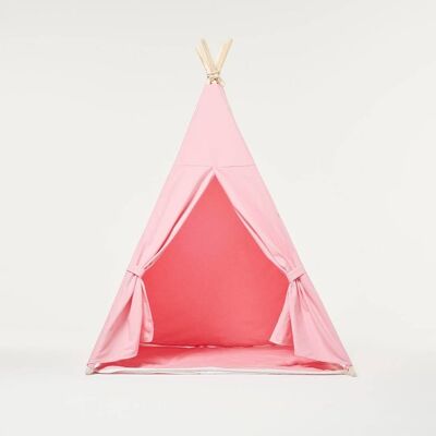 Ensemble tente tipi rose et tapis