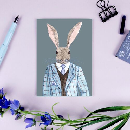 Postkarte Hase