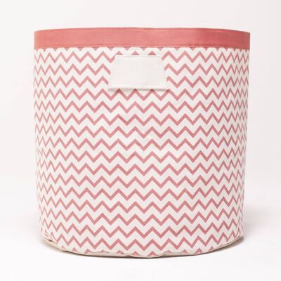 Toy Storage Basket XXL ZigZag Red