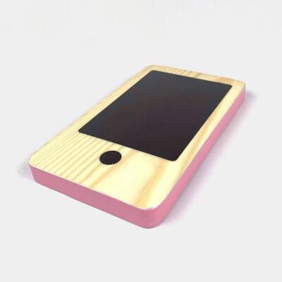 RocketPhone teléfono móvil de madera rosa
