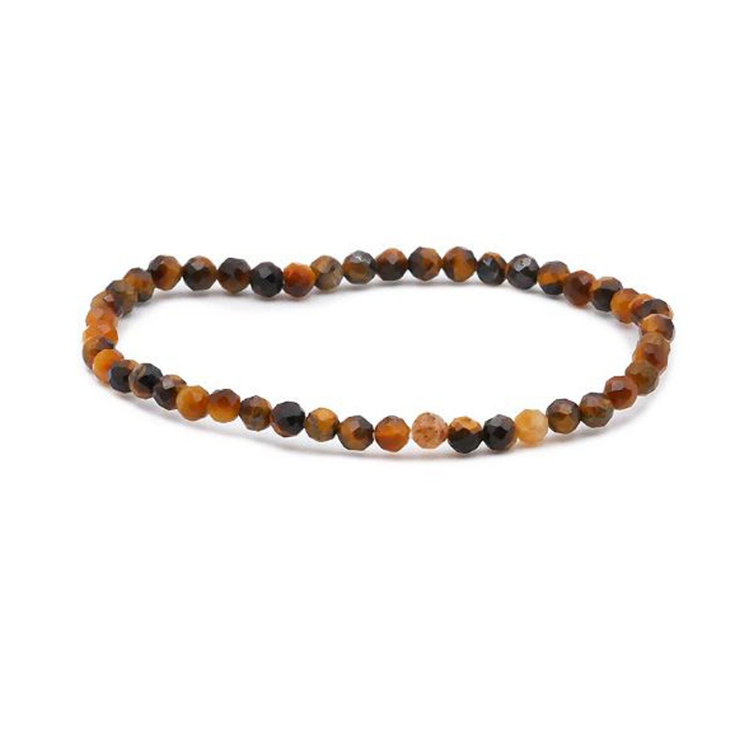 Südafrika facettiertes Tigerauge Armband 4mm A+ - elastisch