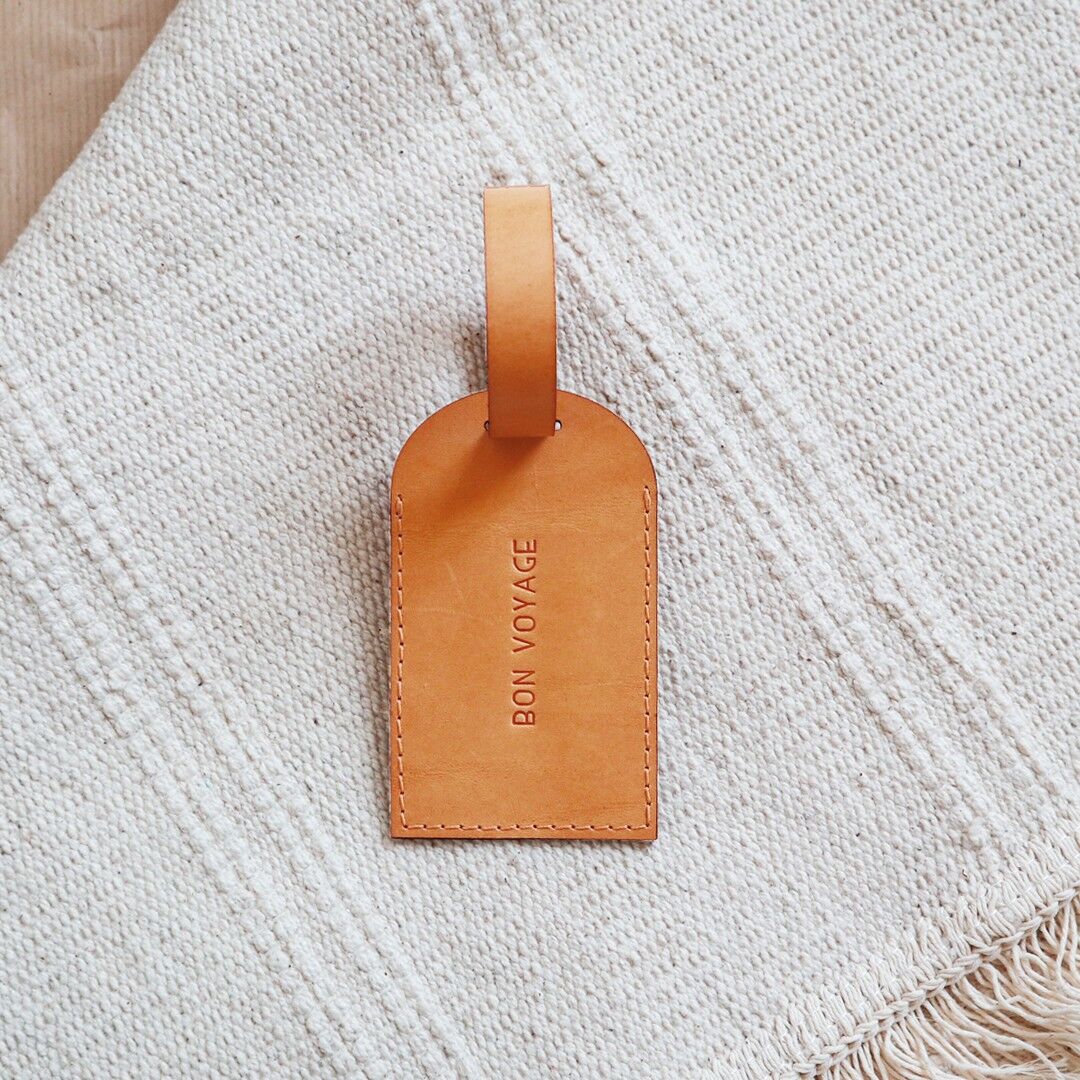 Gepäckanhänger "Bon Voyage" Tan