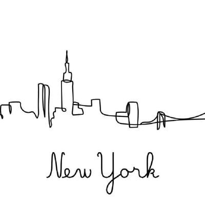 Skyline New York - Diseño Hecho a Mano 160cm - 90cm