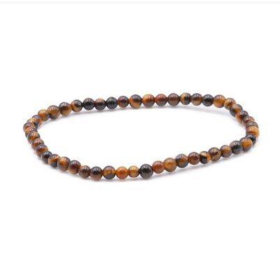 Pulsera ojo de tigre Sudáfrica 4mm A - elástica