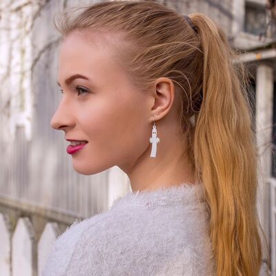 Boucles d'oreilles Hattifattener - Blanc