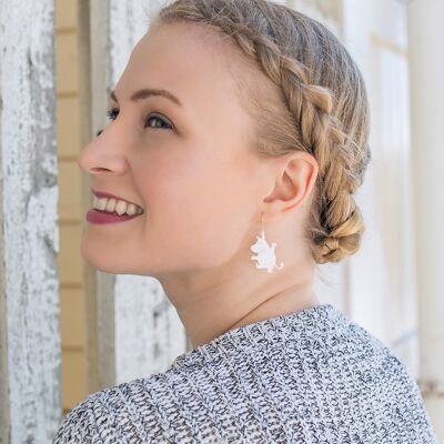 Boucles d'oreilles Moomintroll - Blanc (Très Petit)