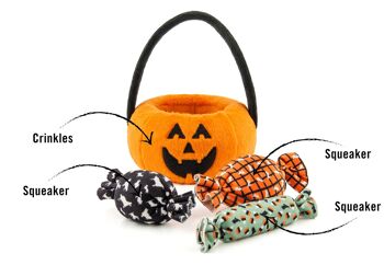 Halloween Pumpkin Basket + 3 Bonbons 3