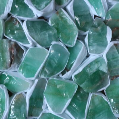 Green calcite chunks