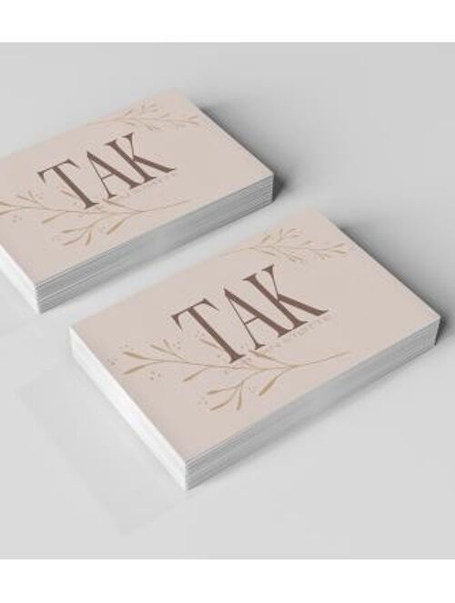 Small business cards - Nude with TAK