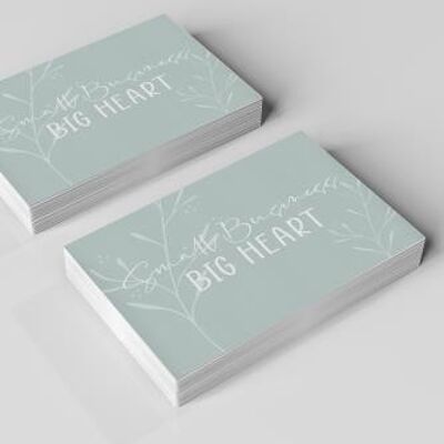 Small business cards - Light blue Big heart