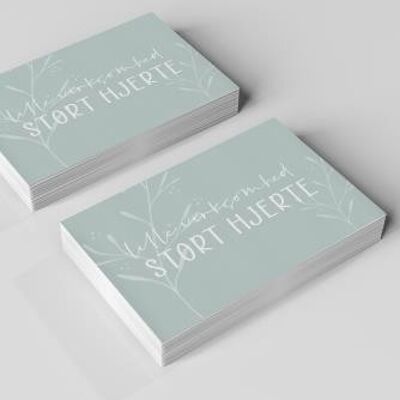 Small business cards - Light Blue Stort hjerte