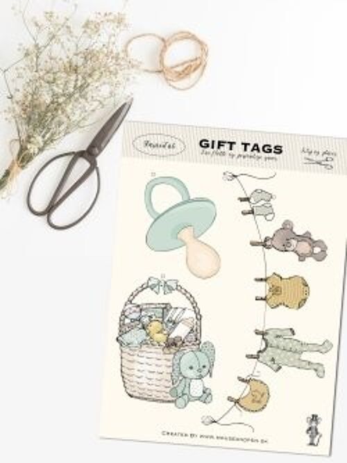 Christening A5 gift tags / decorations