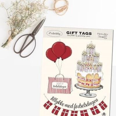 Birthday A5 gift tags / decorations