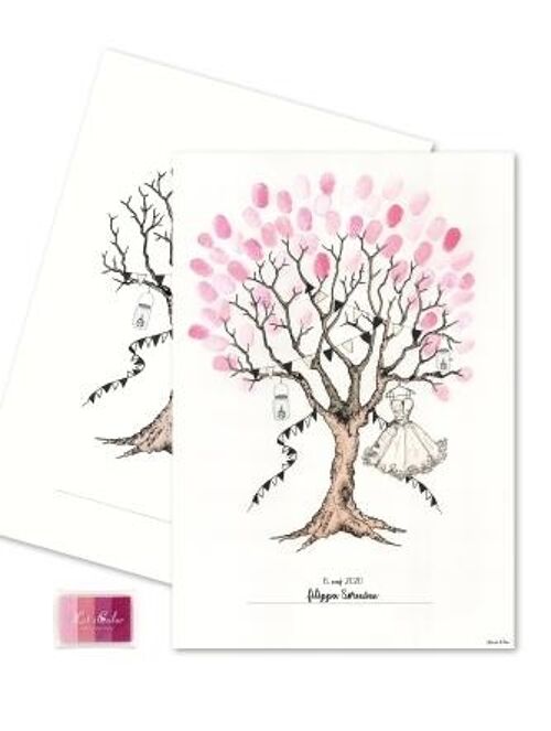 Fingerprint - confirmation tree with dress and pink