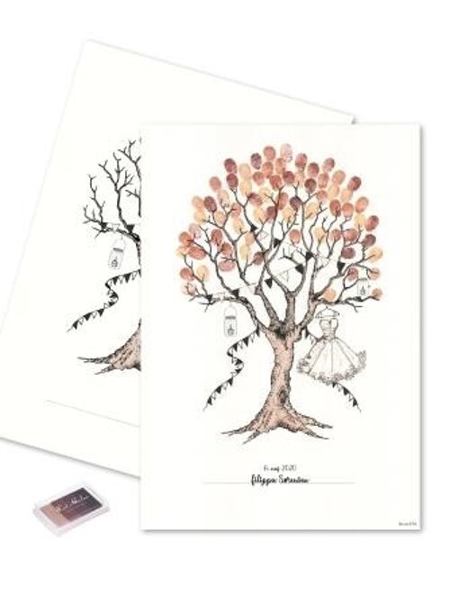 Fingerprint - confirmation tree with dress and golden