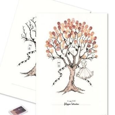 Fingerprint - confirmation tree with dress and golden