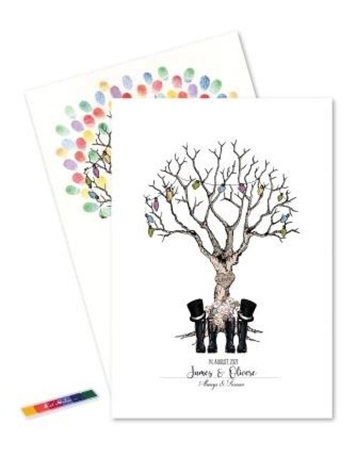 Rainbow Wedding Tree - Mr. & Mr. wedding Multicolor