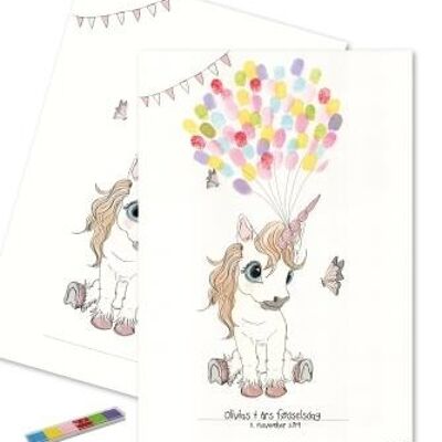 Fingerprint - Unicorn with pastel colored fingerprint