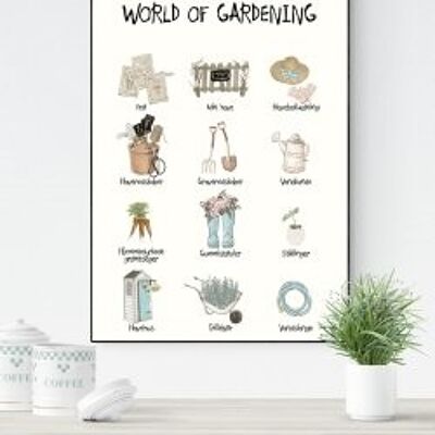 Poster A3 del mondo del giardinaggio