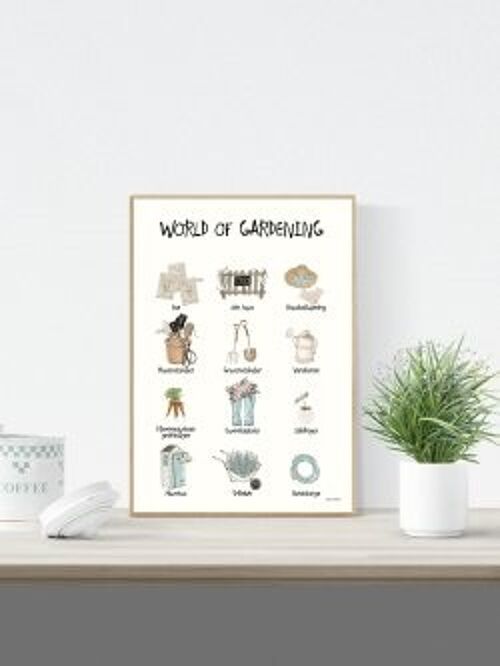 World of Gardening A4 poster