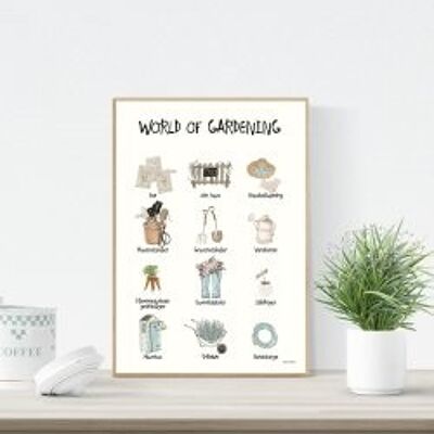 World of Gardening A4 poster