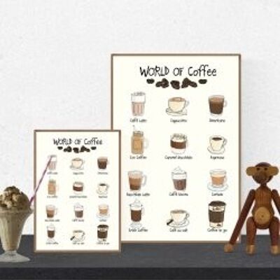 World of Coffee A4 poster