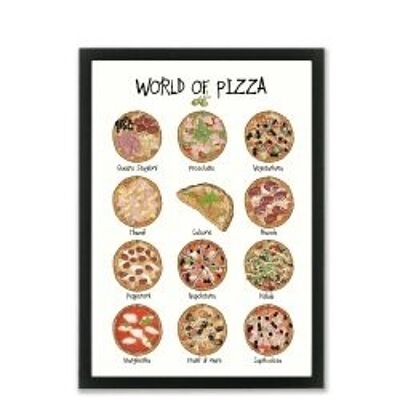 Affiches A4 du monde de la pizza