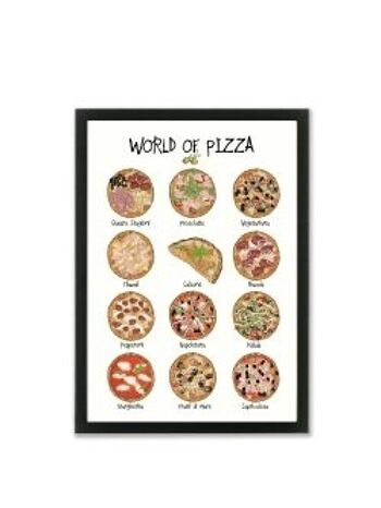 Affiches A4 du monde de la pizza 1