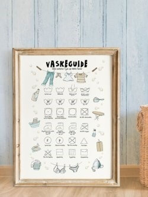 Washing guide A3 poster