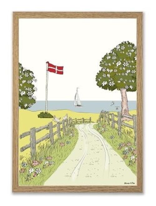 Denmark Landscape A3 poster
