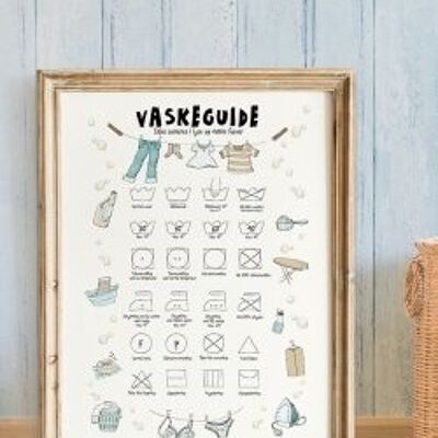 Washing guide A4 poster