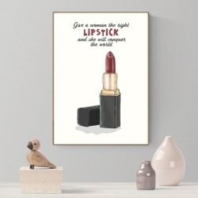 Poster A4 con rossetto