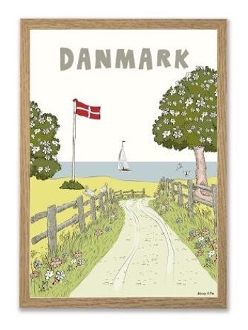 Affiche Danemark Paysage A4 2