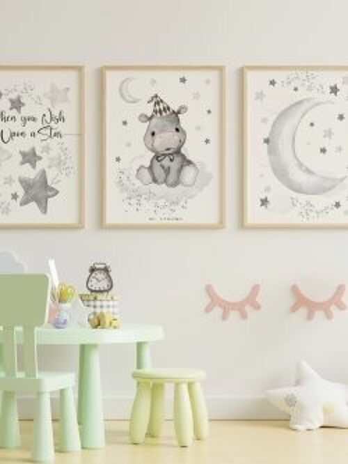 Moon baby A3 poster